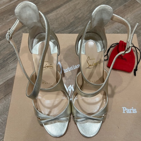 Christian Louboutin gold heels - Picture 3 of 11